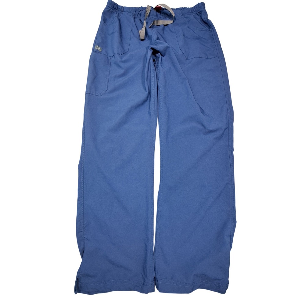Indy Blue Scrub Pants XL Cargo Elastic Drawstring Waist Medical Nursing 1652